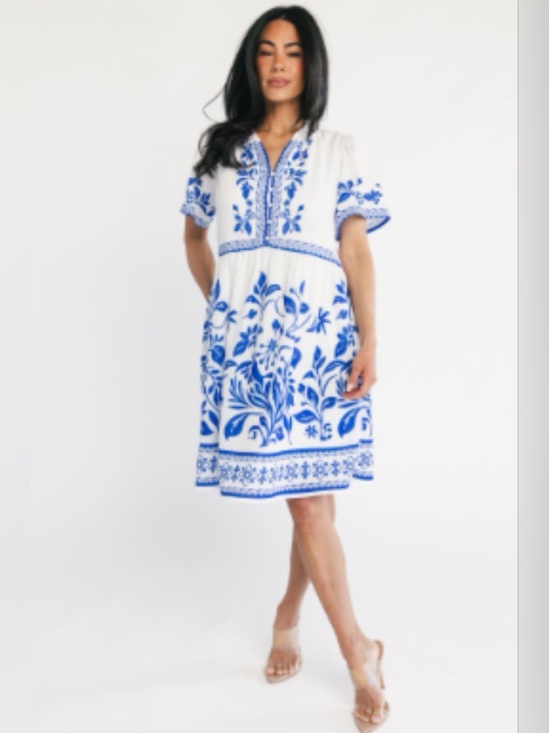 Baltic Born Dresses & Skirts - NWT Sz 2xl Baltic Born Blue & White Dress